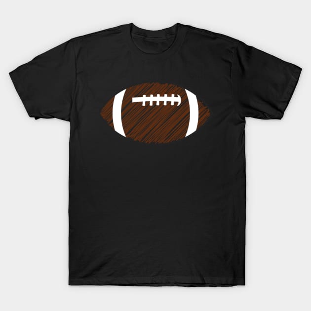 Scribble Football Sketch Football T-Shirt by StacysCellar